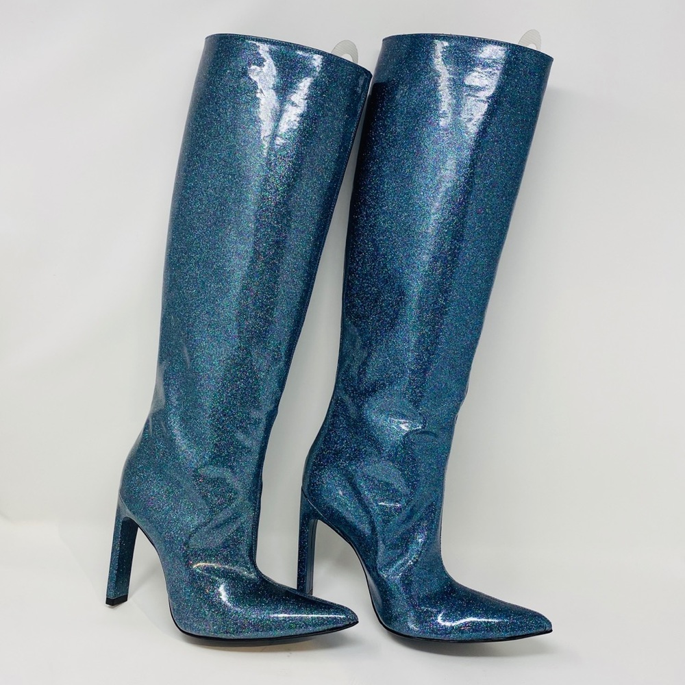 AREA**Glitter Patent Leather Boots**US 6 $880